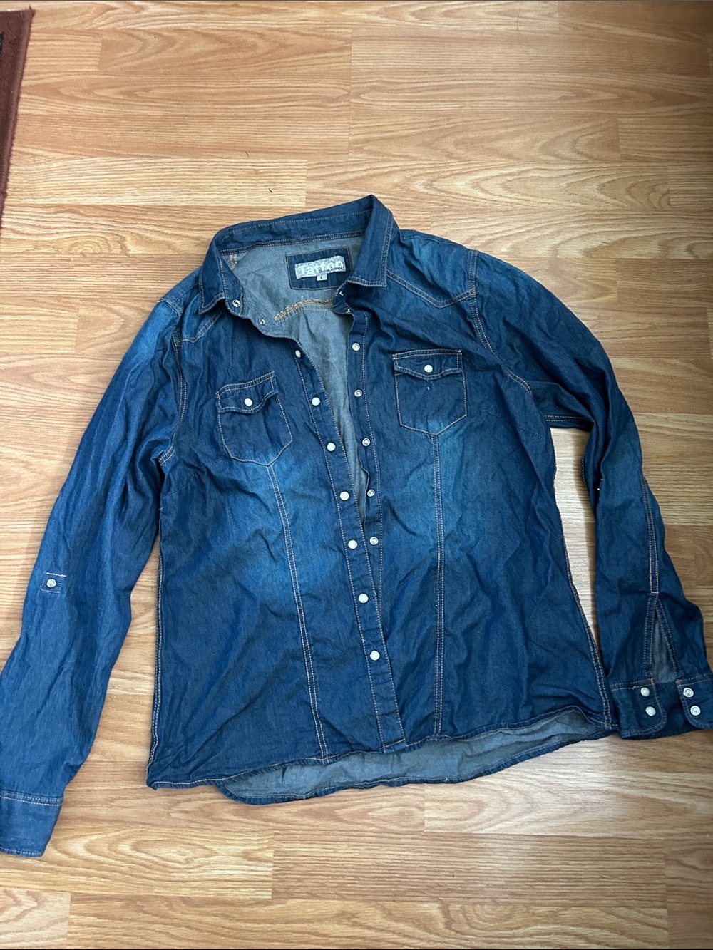 Women’s denim snap up casual shirt